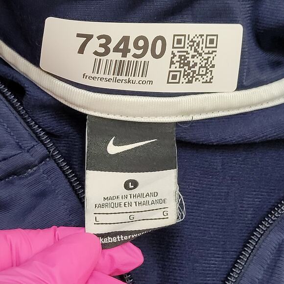 NIKE Chest Swoosh Track Jacket Large 24x26 Baggy White Trim - Picture 5 of 13